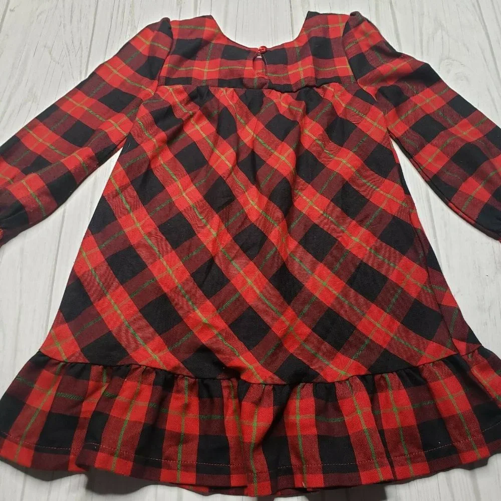 Girls Disney Store Mickey Minnie Mouse Plaid Christmas Nightgown Sz 3 Pajamas